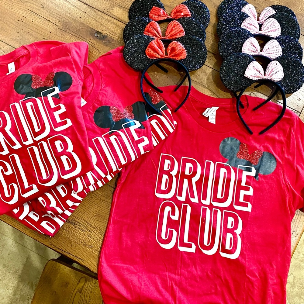 Disney Bachelorette Tees + Minnie ears ✨♥️🎀 Brand New!